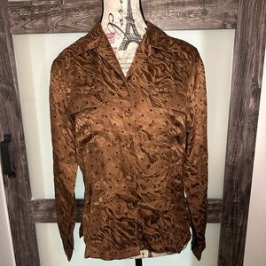 Women’s brown silk blouse